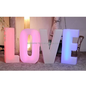 Letrero Luminoso de Alta Calidad para Bodas al Aire Libre, con Batería, Fuente de Luz <span class=keywords><strong>LED</strong></span>, Letras de Amor en Plástico - Product Image 1