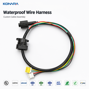 Aangepaste waterdichte DC35135 mannelijke connector kabel met O-ring stofkap voor vochtige apparatuur - Product Image 1