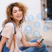 Nouveau lecteur de musique MP3 avec écran LCD, haut-parleur intégré, récepteur audio sans fil portable BT, lecture sportive