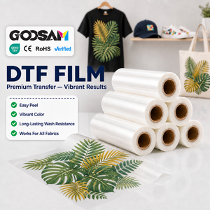 Rollo de película DTF de 30 cm, película de transferencia de calor PET de despegue en frío y caliente, mate, transparente, de doble cara, A4, A3, 30 cm, 33 cm, 60 cm, para impresión de camisetas - Product Image 1