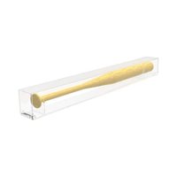 Présentoir de batte de baseball en acrylique transparent 31.5x4x4 "étui pour batte de baseball sport support mural pour batte de table