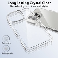 Coque de Téléphone Transparente Claire pour iPhone 14 15 16 17 Pro Max avec Protecteur d'Écran et Protecteur d'Objectif de Caméra