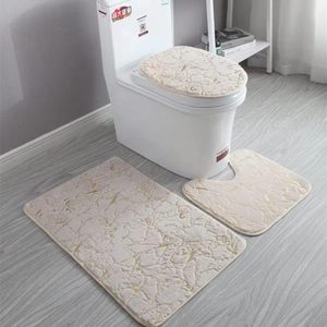 Faux Rabbit Fur Memory Foam Tufted Modern Anti-Slip Rug Solid Color Toilet Carpet Set 3 Pieces Shaggy <b>Bath</b> Mat Home & Hotel Use - Product Image 4