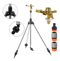 Arroseur oscillant rotatif automatique 360° pour l'irrigation agricole, avec boîte de vitesses métallique, moteur et grande portée pour un bon effet de brumisation