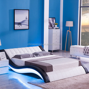 Italian Design Genuine Leather Modern LED <strong>Headboards</strong> for <strong>King</strong> <strong>Size</strong> <strong>Bed</strong> - Product Image 2