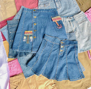 Vêtements pour femmes à la mode estivale, jupe en jean Ukay Ukay, jupe courte d'occasion pour femmes, vêtements d'occasion vendus en balles - Product Image 3