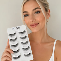 Cils en soie synthétique haut de gamme 733 Wispy Lashes, 5/10 paires, faits à la main, personnalisables, sans cruauté, 8-15mm – Offre Spéciale Beauté