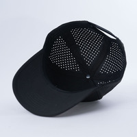 Casquette de baseball à 5 panneaux découpée au laser, design personnalisé, Oxford de haute qualité avec patch brodé, réglable et imperméable pour les activités