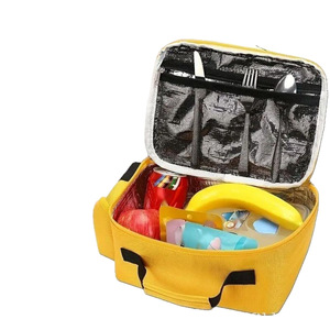 Sac isotherme portable pour enfants, imprimé animaux mignons, imperméable, isolé, en polyester, pour l'extérieur, 15L - Product Image 6