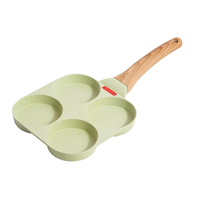 JEETEE — poêle à frire pour Steak et omelette, ronde, antiadhésive, avec 4 trous poché aux œufs, pour cuisinière à Induction, ustensile pour le petit déjeuner