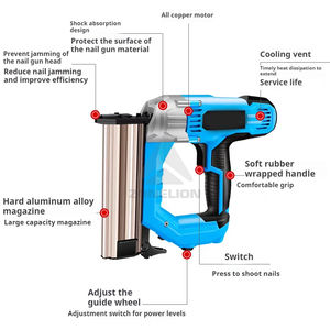 Pistola de clavos eléctrica común de vástago liso de acero F50 220V con interruptor de seguridad herramienta de carpintería portátil - Product Image 4