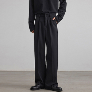 <span class=keywords><strong>กางเกง</strong></span>สูททรงจีบสำหรับผู้<span class=keywords><strong>ชาย</strong></span>, <span class=keywords><strong>กางเกง</strong></span>ขายาวลำลองทรงหลวมร้อยชุดสำหรับผู้ชายเวอร์ชั่นเกาหลี - Product Image 6