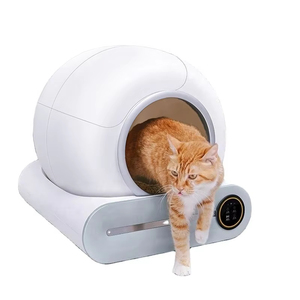 Bac à litière pour chat électrique intelligent entièrement automatique de haute qualité, moderne, respectueux de l'environnement, en matériau ABS, capacité de 65 L, facile à nettoyer - Product Image 1
