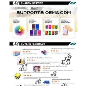 Sợi Nhỏ Làm Sạch Vải Sợi Nhỏ 1400gsm-1600gsm Rửa Xe Vải Kích Thước Lớn Xoắn Vòng Lặp Xe Khô Khăn - Product Image 6