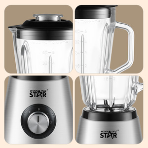 Winningstar propose un mixeur/broyeur domestique exclusif transfrontalier avec micro-interrupteur et gobelet en verre, un extracteur de jus 2-en-1. - Product Image 3