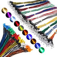 25 pièces de diodes LED 12V pré-câblées, clignotement rapide/lent, RGB 5mm, pour projets DIY, blanc, rouge, vert, bleu, orange, jaune, conformes à la norme ROHS3