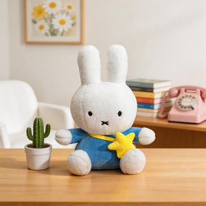 <span class=keywords><strong>Mimi</strong></span> Rabbit Bolso de Hombro de Peluche de Algodón PP Color <span class=keywords><strong>Café</strong></span>, Juguete Reconfortante, Muñeco Decorativo de Conejo Sentado con Estrella, Venta al por Mayor Transfronteriza - Product Image 4