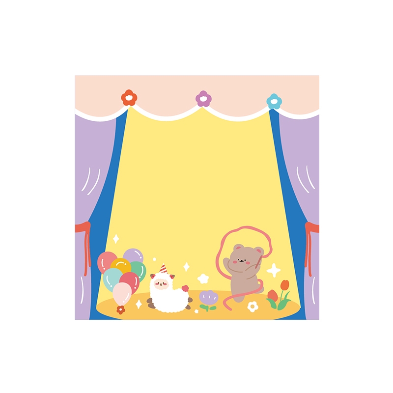 Мультяшная наклонная плоская специальная квадратная наклейка для домашних животных N times