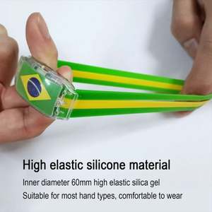 Pulseras LED con Logotipo Personalizado para Eventos - Pulseras Luminosas al por Mayor con Diseño de Bandera Nacional, Banda de Silicona Ajustable - Product Image 6