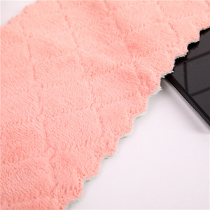 Diamond Patterned Double Sided Microfiber Dishcloth Thickened Kitchen Cleaning Towel For <b>Pots</b> And Pans - Product Image 2