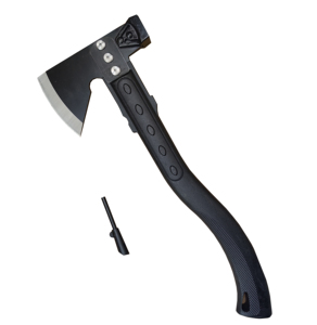 Hache tactique de survie à double lame en acier à haute teneur en carbone avec manche en fibre de verre pour la coupe du bois en montagne et les projets de bricolage - Product Image 2