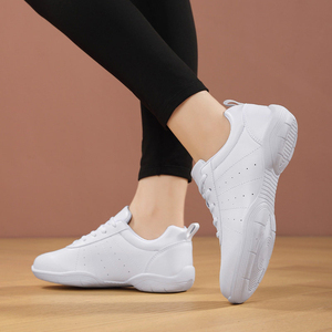 Chaussures de danse de cheerleading blanches directes d'usine, chaussures de compétition pour enfants, étudiants, entraînement d'aérobic, examen, compétition - Product Image 6