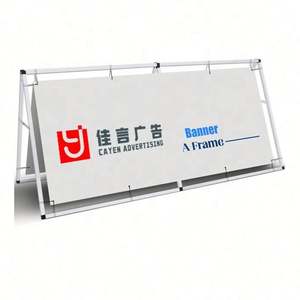 Aluminum Outdoor Double Display Stand Portable Lightweight Advertising Portable Retractable a <b>Frame</b> Banner - Product Image 5