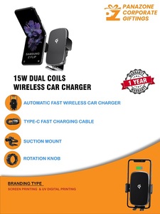 Tốc độ cao 15W cuộn dây kép sạc xe hơi không dây với gắn kết an toàn để sạc nhanh khi đang di chuyển tương thích với nhiều điện thoại - Product Image 6