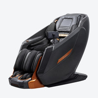 Fauteuil de massage complet avec airbag, commande vocale électrique, rouleau pour mollets, charge sans fil, ions négatifs, écran LCD 7 pouces