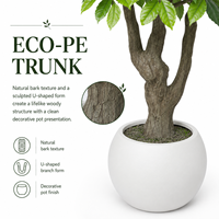 Grand arbre artificiel de caféier à fruits rouges, emballage PE KD, ignifuge, résistant aux UV, écologique, pour aménagement paysager, vente en gros, 220 cm, FUHUI