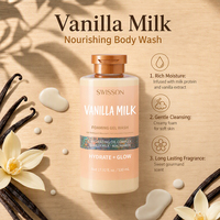 Gel Douche Crème Nourrissant au Lait de Vanille OEM, Marque Privée, Vente en Gros pour Salons, Hôtels, Spas et Fournitures de Bain