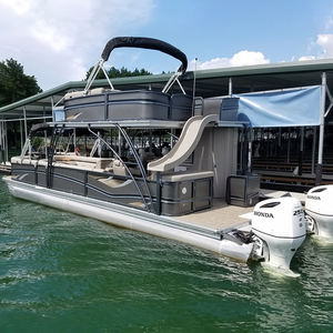 2025年豪華ヨットレジャーパーティーポンツーンボート水上タクシー溶接アルミ釣りスポーツ用 - Product Image 1