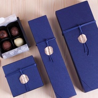 Faveurs de mariage petit luxe nourriture Date emballage cadeau divisé carton chocolat vide boîte en papier noir luxe pour le chocolat