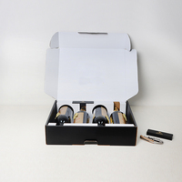Boîtes personnalisées de luxe en carton ondulé rigide, pliables, magnétiques, noir mat, matériaux recyclés, pour chaussures et chaussettes, grand emballage