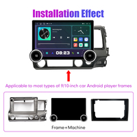Radio mobil 2Din 11.8 inci Android, untuk Honda Civic 2005-2011 RHD 2K layar QLED pemutar DVD Carplay Android Auto