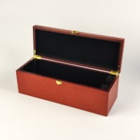 Boîte à vin en bois plaqué haute brillance avec doublure en mousse EVA, quincaillerie dorée, logo personnalisé pour la présentation et l'emballage de collections de bouteilles de vin haut de gamme