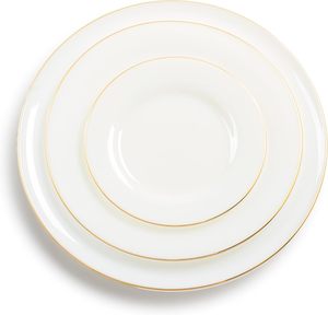 Lot de Vaisselle en Verre en Gros avec Bord Doré Coloré, Design Moderne Peint à la Main, Écologique et Compatible Lave-Vaisselle - Product Image 4