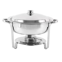 Réchaud de buffet professionnel en acier inoxydable plaqué or, 4,5 L, pour la conservation de la chaleur, idéal pour la restauration et les dîners