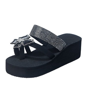 <span class=keywords><strong>Sandales</strong></span> compensées à clipser pour <span class=keywords><strong>femme</strong></span>, nouveauté été, avec strass et motif papillon, pour l'extérieur et le quotidien - Product Image 1