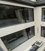 Ventana Corredera Panorámica Exterior de Aluminio de Piso a Techo, Modelo Resistente al Viento, Diseño Minimalista para Villa, Garantía de 3 Años