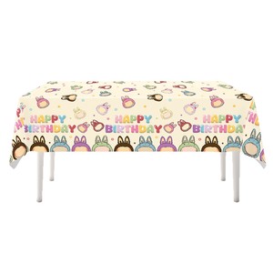 Bubu les monstres, fournitures de fête pour 10 invités, assiettes jetables, gobelets, serviettes, fourchettes, cuillères, décoration d'anniversaire pour enfants, dessin animé mignon - Product Image 3