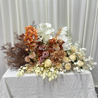Arrangements floraux personnalisés pour l'automne, designs floraux bruns, décorations de fond de scène pour événements, décorations de mariage, arrangements floraux pour allées