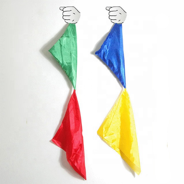 Шелковый волшебный трюк с двойным изменением цвета для взрослых и детей волшебник