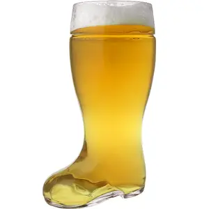 แก้วเบียร์สไตล์ Oktoberfest,แก้วสไตล์คาวบอยซอกเกอร์ใส่เบียร์ขนาด1ลิตรแบบใส