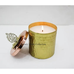 Elegante tarro de vela y macetas con aspecto de diseñador de Metal recién llegado con pegatina esmaltada personalizada, suministros decorativos de mesa aplicados - Product Image 5