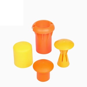 Capuchon de protection en plastique renforcé jaune-orange pour poteaux de 10 à 25 mm de diamètre, renforcement 60 mm - Product Image 2