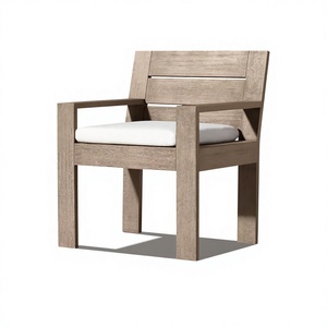 <b>Teak</b> Wood Outdoor Dining Armchair Precision Joinery Slatted Garden <b>Chair</b> for Luxury Deck and Patio Projects - Product Image 2
