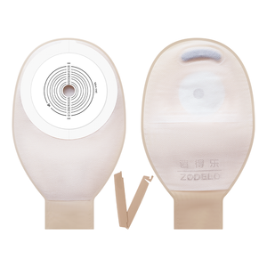 Zodolo Filter karbon bersertifikat CE sekali pakai, satu bagian kolostomi tas kantong perawatan ileostomi 15.5CM * 25CM Kelas I - Product Image 1