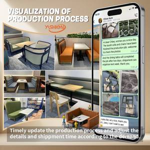 أثاث مقهى تصميم حديث أريكة مطعم مع فتحة زهرة الحد الأدنى متجر الحليب الشاي القهوة - Product Image 6