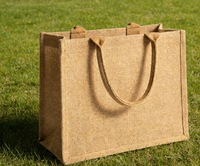 Sac fourre-tout en jute et lin écologique personnalisé avec logo, grande capacité, idéal pour les mariages et les sorties